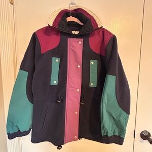 Isabel Marant Montana Fleece Colorblock Jacket Coat